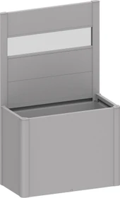 Biohort Sichtschutz mit Lichtpaneel 102x4x91cm für Hochbeet silber-metallic