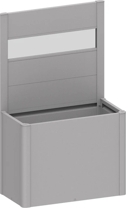 Biohort Sichtschutz mit Lichtpaneel 102x4x91cm für Hochbeet silber-metallic