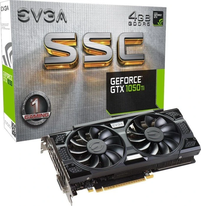 EVGA GeForce GTX 1050 Ti SSC Gaming ACX 3.0, 4GB GDDR5, DVI, HDMI, DP