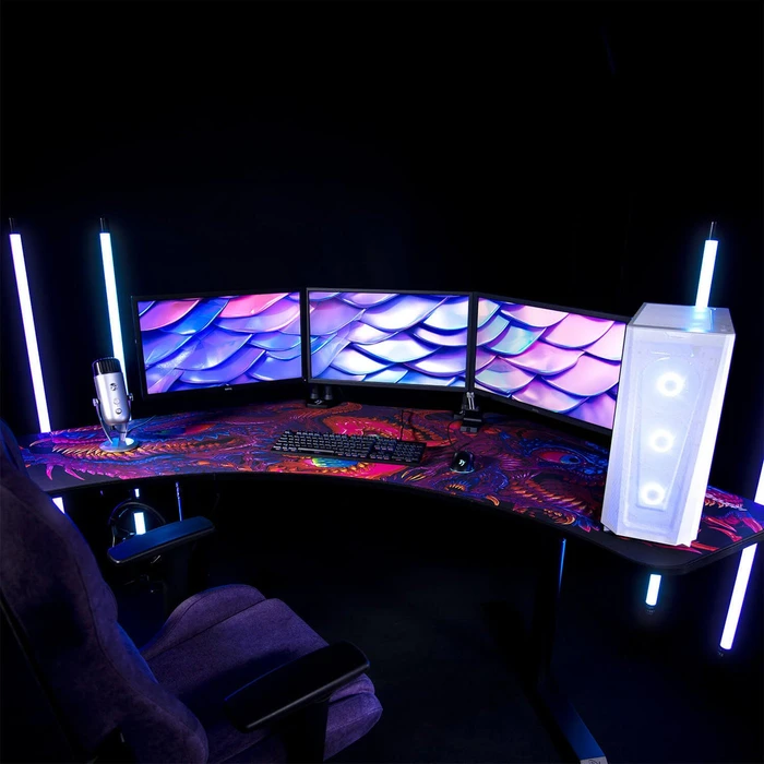Arozzi Arena Angelo Gaming Eckschreibtisch 225x71cm Crawling Chaos