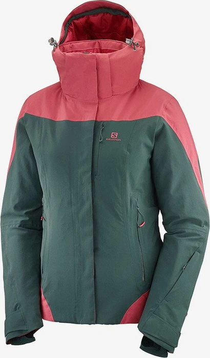 Salomon Icerocket Skijacke green gables/garnet rose (Damen)