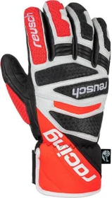 Reusch Worldcup Warrior DH Skihandschuhe black/white/fluo red