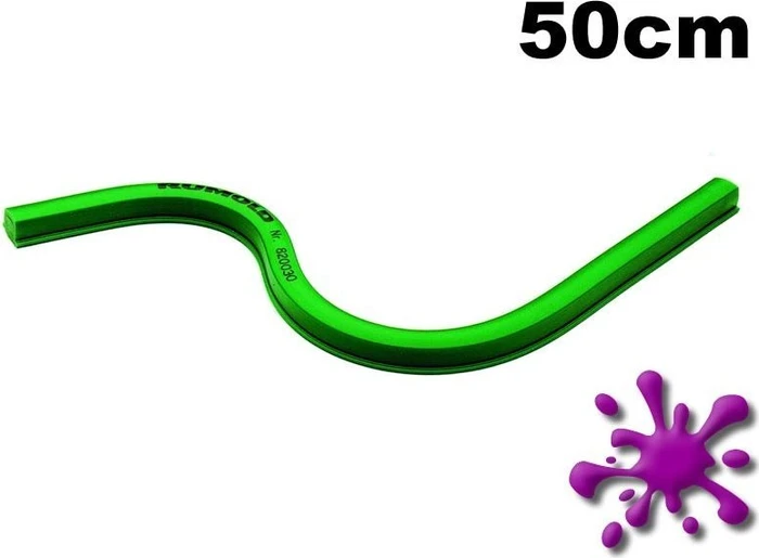 Rumold Flexibles Kurvenlineal 50cm, ohne Teilung, grün