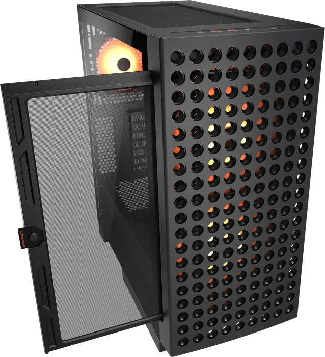 Cougar Airface ECO RGB, schwarz, Glasfenster
