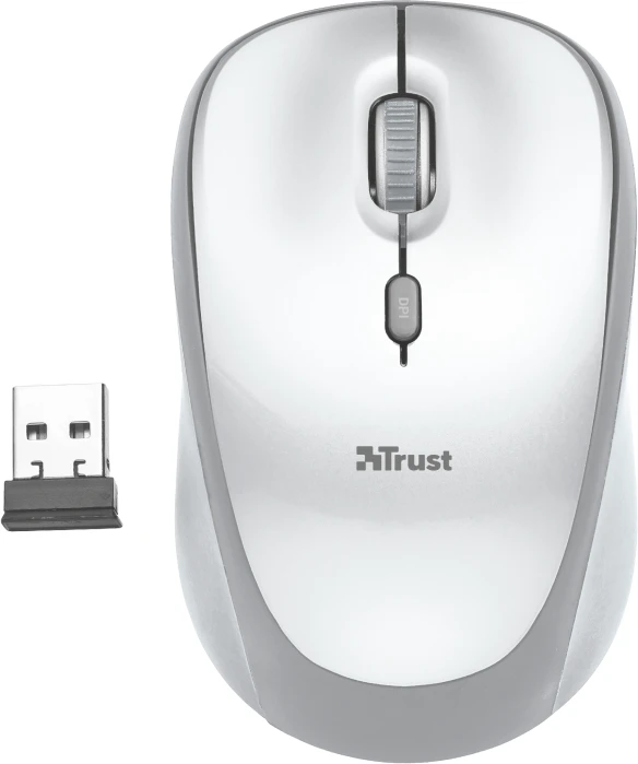 Trust Yvi Wireless Mouse weiß, USB