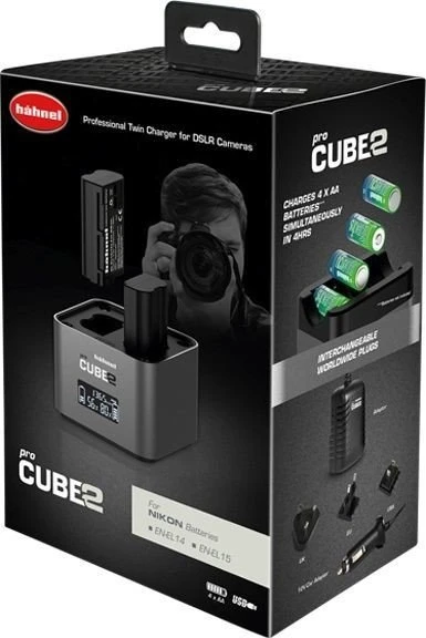 Hähnel ProCube 2 Doppelladegerät für Nikon