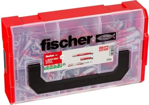 fischer FixTainer DuoPower short/long Dübel-Sortiment inkl. L-Boxx, 210 Stück
