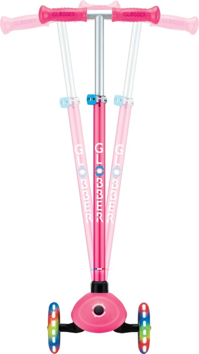 Globber Primo Plus Lights Kickboard fuchsia pink