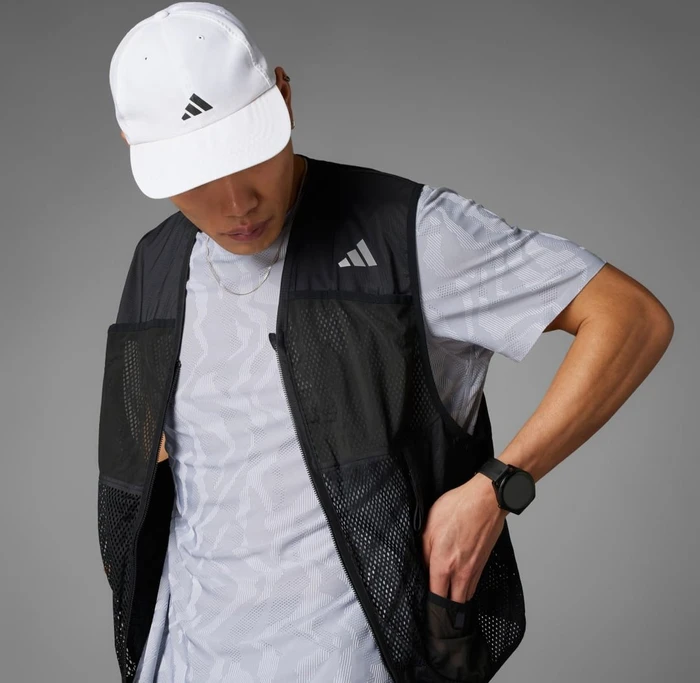 adidas Ultimate Heat.RDY Engineered Running Laufshirt kurzarm halo silver (Herren)