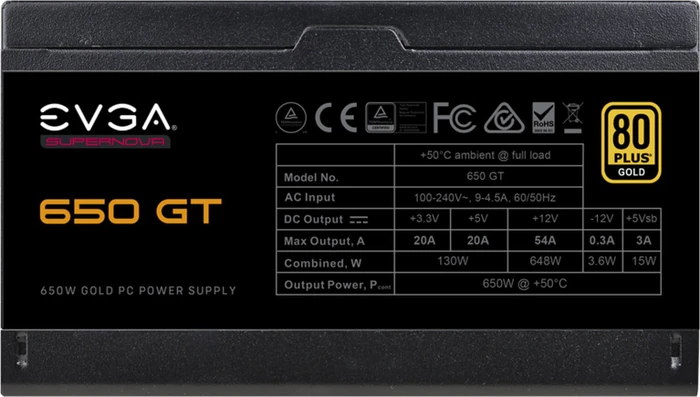 EVGA SuperNOVA GT 650 650W, ATX 2.52