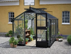 Juliana Compact 8.2m² 3mm Sicherheitsglas Gewächshaus anthrazit/schwarz