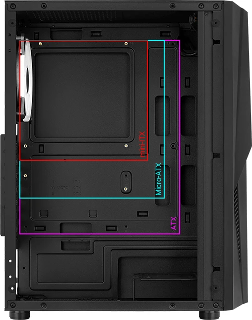 AeroCool Mecha ARGB, Glasfenster