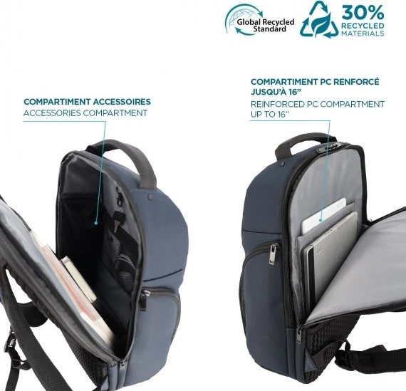 Mobilis Executive 4 Premium 18L 14-16" Notebook-Rucksack , blau