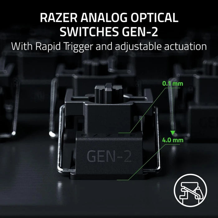 Razer Huntsman V3 Pro 8KHz, schwarz, LEDs RGB, Razer Analog Optical Switch Gen-2, USB, US