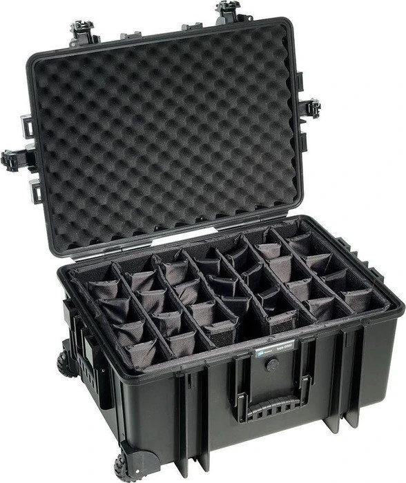B&W International Outdoor Case Typ 6800 Trolley schwarz mit variabler Facheinteilung