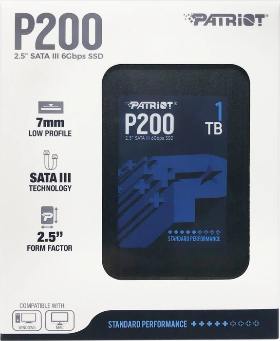 Patriot P200 1TB, 2.5" / SATA 6Gb/s