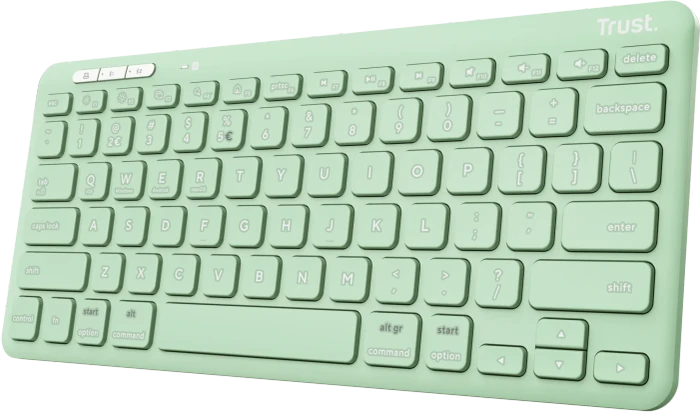 Trust Lyra Compact Wireless Keyboard, grün, USB/Bluetooth, IT