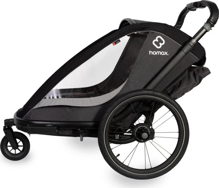 Hamax Cocoon Single Fahrradanhänger grau/schwarz