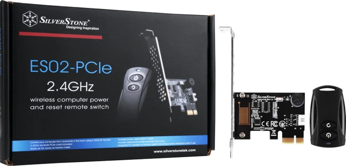 SilverStone ES02-PCIe kabelloser Ein-/Ausschalter mit Fernbedienung für PC