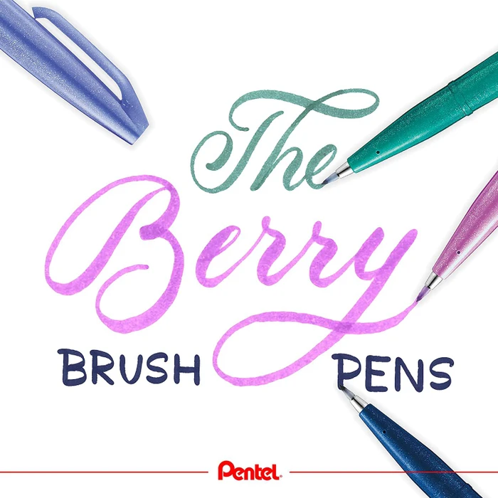 Pentel Brush Sign Pen SES15C sortiert, 4er-Set