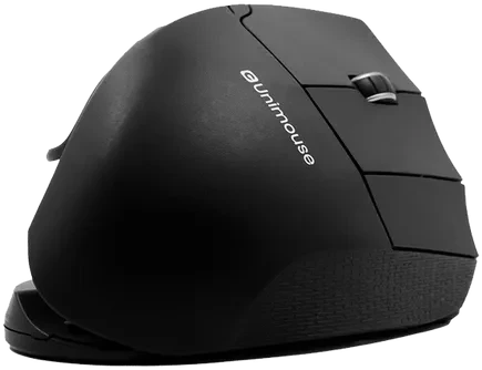 Contour Design UniMouse kabellose Vertikale Maus, schwarz matt, Rechtshänder, USB/Bluetooth
