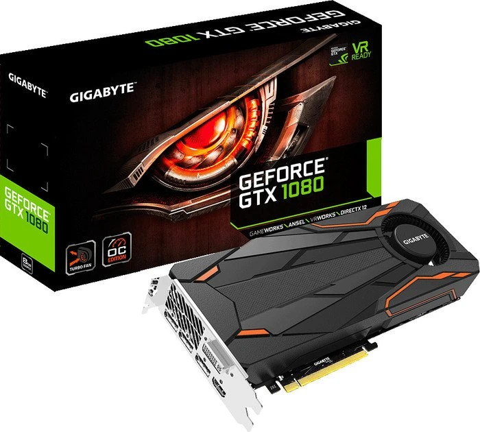 GIGABYTE GeForce GTX 1080 Turbo OC 8G, 8GB GDDR5X, DVI, HDMI, 3x DP