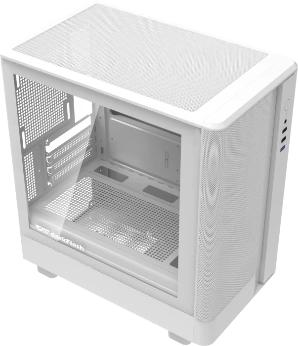 DarkFlash DB330M Mesh White, Glasfenster