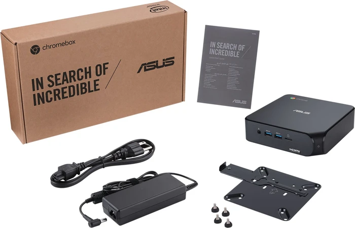 ASUS Chromebox 4 (CN66) CHROMEBOX4-G3006UN, Gun Metal, Core i3-10110U, 8GB RAM, 128GB SSD