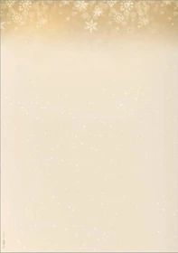 Sigel Weihnachtsmotiv Golden Christmas Night Kunstdruckpapier gold, A4, 90g/m², 25 Blatt