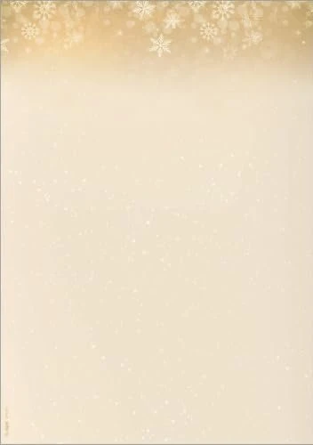 Sigel Weihnachtsmotiv Golden Christmas Night Kunstdruckpapier gold, A4, 90g/m², 25 Blatt