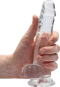 Shots Toys RealRock Crystal Clear Dildo 7"