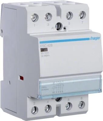 Hager Installationsschütz 25A 3 Schließer 1 Öffner 230V