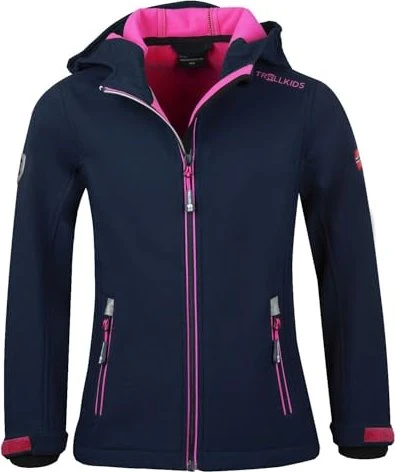 Trollkids Girls Trollfjord Funktionsjacke navy/pink (Junior)