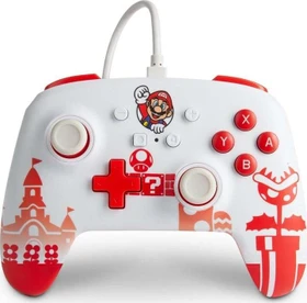 PowerA Enhanced Wired Controller Mario rot/weiß (Switch)