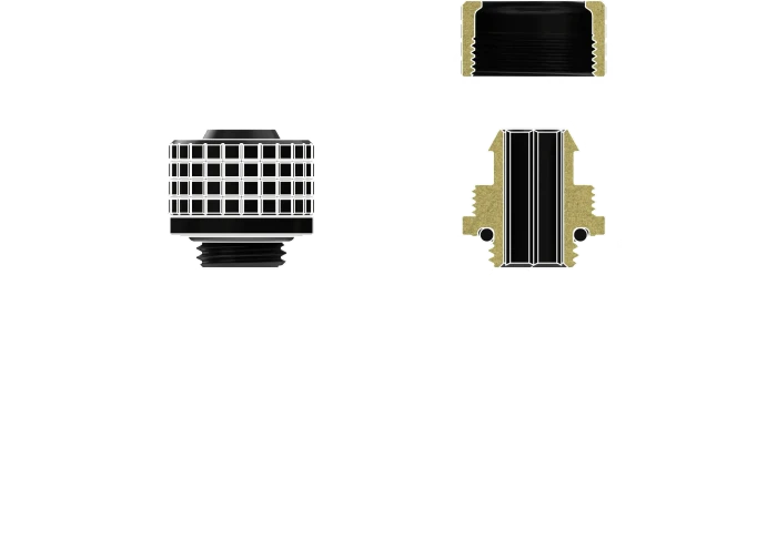 Thermal Grizzly DeltaMate Fitting ST13, G1/4" auf 13/10mm, Schlauchanschluss, schwarz