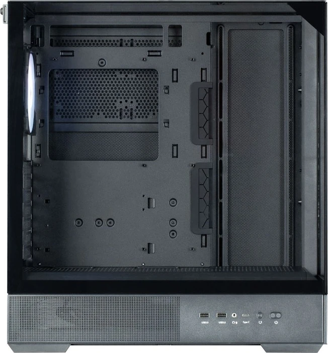 Zalman P40 Prism Black, schwarz, Glasfenster
