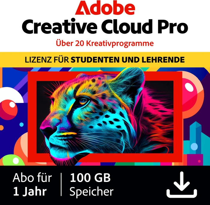 Adobe Creative Cloud, 1 User, 1 Jahr, EDU, ESD (multilingual) (PC/MAC)