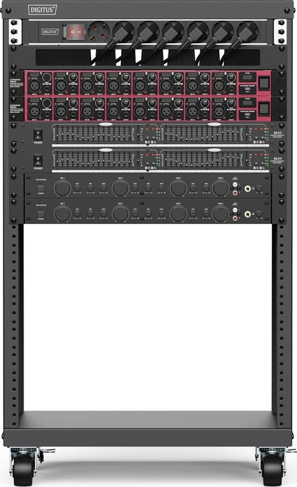 Digitus Audio Video Rack 19" AVS/Equipment Rack 16HE, mit Rollen, unmontiert, RAL 9005, 460mm tief