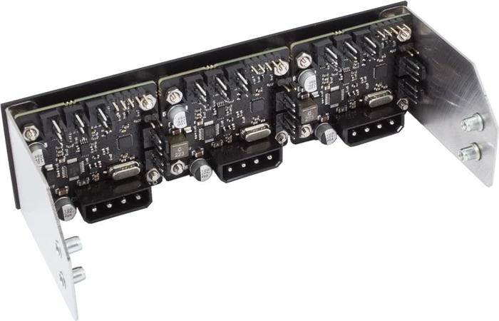Aqua Computer Einbaublende für poweradjust 2/3 und farbwerk, Aluminium schwarz eloxiert