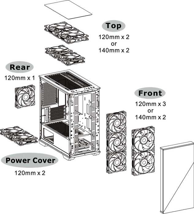 Thermaltake Divider 170 TG ARGB, schwarz, Glasfenster