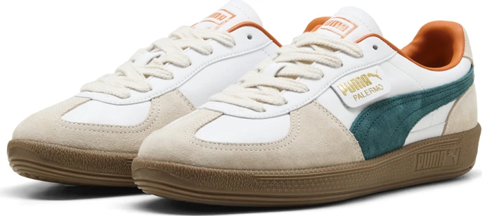Puma Palermo Leather puma white/emerald ice/gum