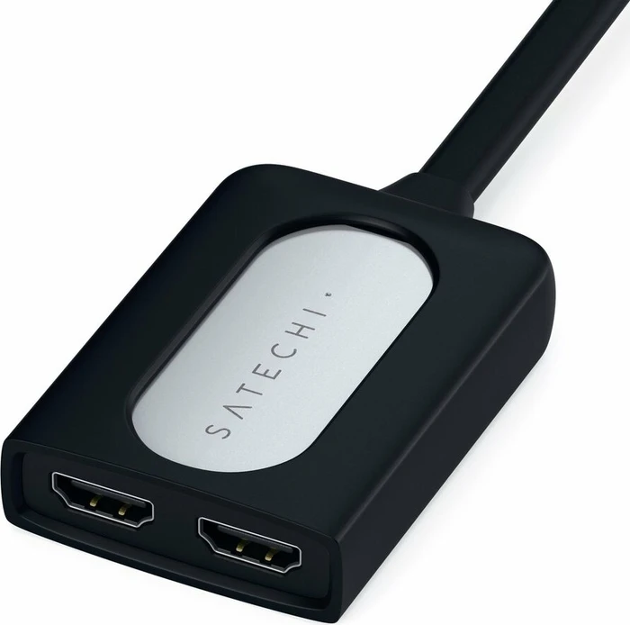 Satechi 4K 60Hz 2x USB-C auf Dual HDMI Adapter, silver