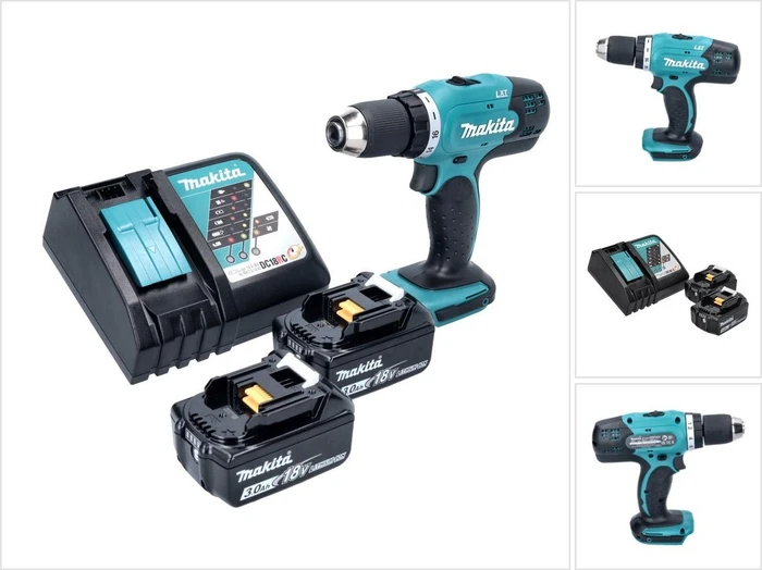 Makita DDF453RF Akku-Bohrschrauber inkl. 2 Akkus 3.0Ah