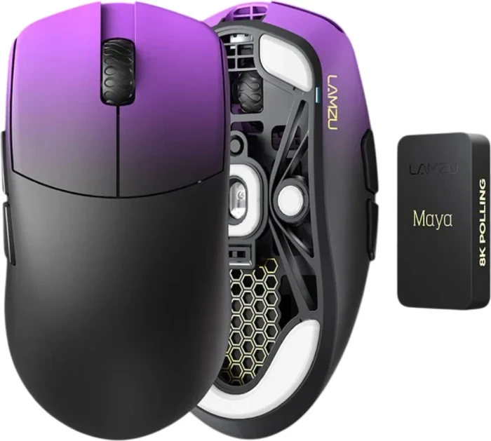 Lamzu MAYA Champion Edition 8K Wireless Gaming Mouse Purple Shadow, USB