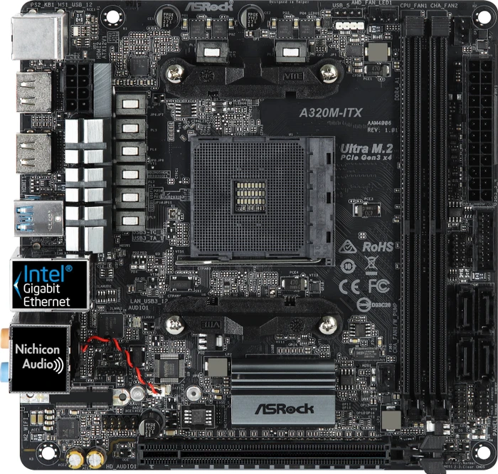 ASRock A320M-ITX (AMD AM4)