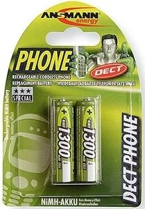 Ansmann DECT HR6 Mignon AA NiMH 1300mAh, 2er-Pack