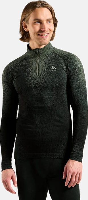 Odlo POW Blackcomb Baselayer Half Zip Funktionsshirt langarm urban chic (Herren)