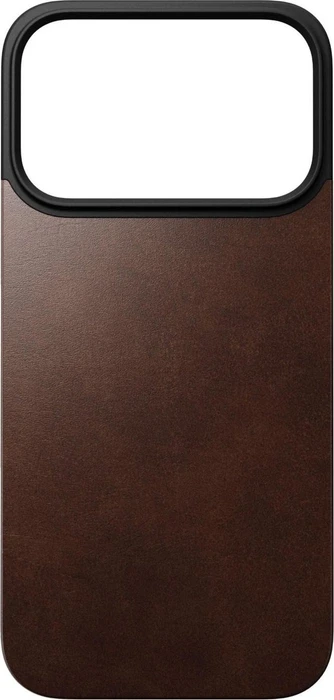Nomad Magnetic Leather Back für Apple iPhone 17 Pro rustic brown