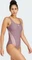 adidas 3-Streifen Badeanzug shadow fig/pink spark (Damen) Vorschaubild
