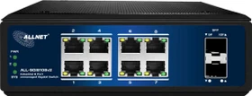 Allnet SGI Industrial Railmount Gigabit Switch, 8x RJ-45, 2x SFP (ALL-SGI8108v2 / 209437)